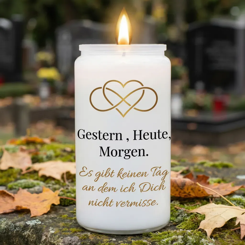 Grabkerzen Aufkleber Vermissen